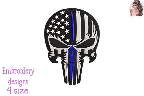 Police Skull USA Flag Embroidery Review